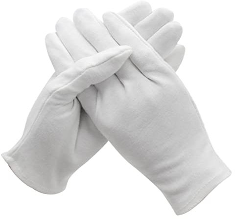 Homoyoyo 12paar Weisse Baumwollhandschuhe Für Arbeitshandschuhe Sicherheitshandschuhe Und Schutzhandschuhe Als Industriehandschuhe Und Feuchtigkeitshandschuhe Für Gartenarbeit Und Reinigung
