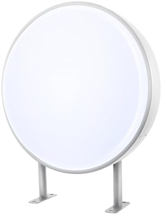 Loobiiny LED Leuchtkasten Vorspringende,Rund Doppelseitig Leuchtreklame,wasserdichte Nasenschild Leuchtschild 50 cm,AußEnwerbung Schild Lichtbox