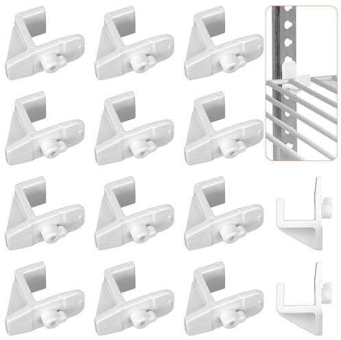 14pcs Plastic Refrigerator Shelf Clips, Freezer Shelf Clip Cooler Shelf Support Bracket Commercial Shelf Clip for Fridge (White)