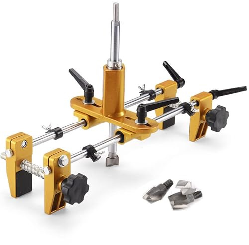 ZOKQSEIF Door Lock Hole Opener Kit Lock Mortiser for Wooden Doors Lock Installation/Change Mortising Machine Mortise Jig with 3 Drill Bits