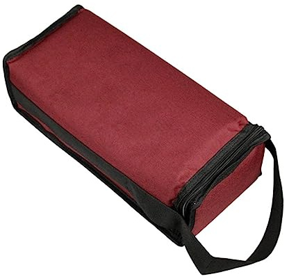 SOLUSTRE Isolierte 2-Flaschen-Weinträger-Einkaufstasche Weinkühltasche Für 2 Flaschen Mit Gepolstertem Teiler Weinreisetasche Für Restaurant Picknick Party Camping Und Reisen