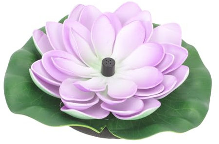 IWOWHERO Fontaine À Eau De Nénuphar Fontaine Solaire De Lotus Solaire Décoration De Piscine Extérieure e Détang À Poissons