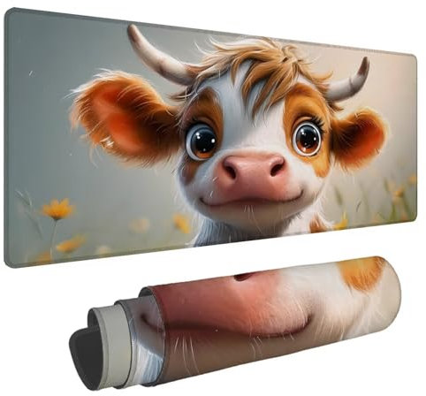 Tapis de Souris Mignon Tapis de Souris XXL Bœuf 1500x800x4mm Tapis Souris Gamer, sous Main Bureau Ordinateur Portable, Mouse Pad Bords Cousus Caoutchouc Antidérapante, pour Souris et Clavier A-27