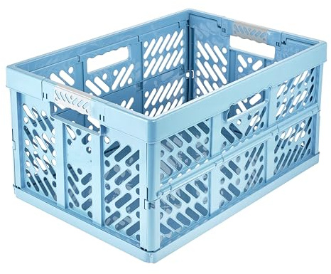 keeeper ben Stabile Profi-Klappbox mit Soft-Touch Griffen, 54 x 37 x 28 cm, 45 l, Eco Line, Blau (Eco Sky Blue )
