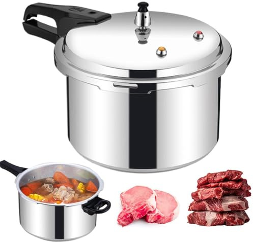 Olla a presión de acero inoxidable de 3 litros, olla a presión de inducción pequeña para cocinar a diario, aleación de aluminio Panela de Pressao con bloqueo de seguridad para sopa, arroz, guiso (3 L)