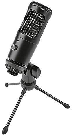 Gatuida USB-kondensatormikrofon für Heimstudio Gaming-mikrofon mit Lautstärkeregler Büromikrofon mit Stativ Professionelles Aufnahmemikrofon für Konferenz Robuste Klangwiedergabe