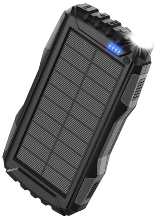 Batterie Externe Solaire 42 800 MAh - Chargeur Portable Ultra-Rapide Et Léger | Compatible Téléphone, Ordinateur Et Caméra De Sécurité | Parfait pour Camping, Randonnée Et Voyage avec Double Port USB
