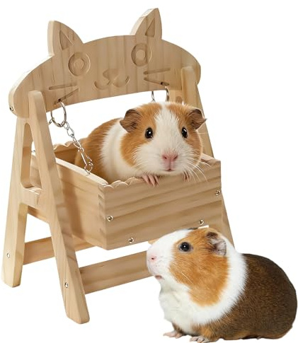 Hamster hängmatta | trä tuggsäker små djur bur tillbehör – trä hamster gömställe hus, för mus dvärg chinchilla iller kanin husdjur gömmer sig tupplur sovaktiviteter