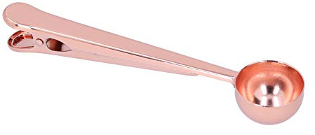 Misurino da caffè multifunzione 2 in 1 con clip per borsa Misurino da caffè in acciaio inossidabile 430