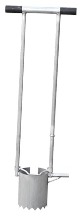 LeeQinersw Soil Sampling Device, Seedling Planter, Soil Probe, Garden Seedlings, High-Performance Forestry Auger, Stainless Steel, 12cm Diameter