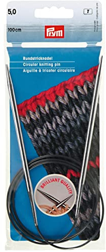 Prym 212166 rundstickor MS 100 cm 5,00 mm silverfärgad