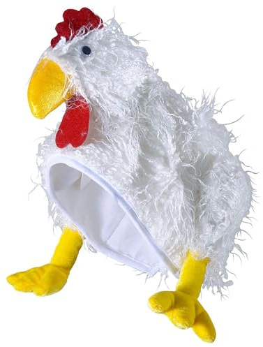 W WIDMANN MILANO Party Fashion - Animaux Chapeau Poule, Adulte Unisexe, 8168537, Blanc, Taglia Unica