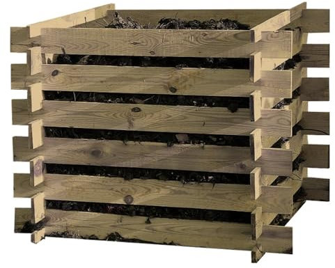 Compostiera Legno Compost Kit 100x100x70cm Composter