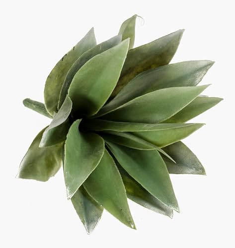 artplants.de Deko Agave, 20 Blätter, grün, auf Steckstab, 27cm - Künstliche Sukkulente - Kunstpflanze