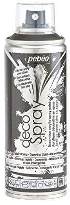 PEBEO 93830 200ml Decospray, Acrylic, Black, 16.5 x 5.2 x 5.2 cm