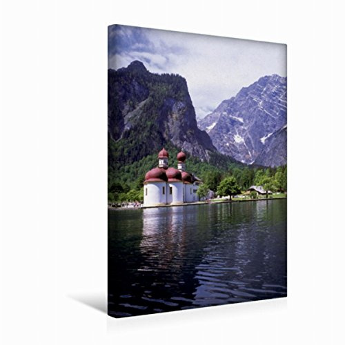 Premium Textil-Leinwand 30 x 45 cm Hoch-Format St.Bartholomä am Königssee | Wandbild, HD-Bild auf Keilrahmen, Fertigbild auf hochwertigem Vlies, Leinwanddruck von N N