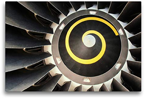 Premium Textil-Leinwand 75 x 50 cm Quer-Format IAE V2500 Triebwerk eines Airbus A321 | Wandbild, HD-Bild auf Keilrahmen, Fertigbild auf hochwertigem Vlies, Leinwanddruck von Condorito1953