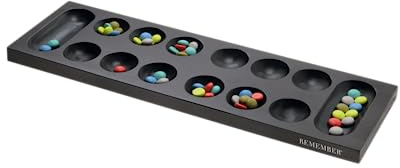 Remember Mancala Board Game, 2 Players, Ages 96 months and up, Multicolored Wood, Strategy, 1.0 count