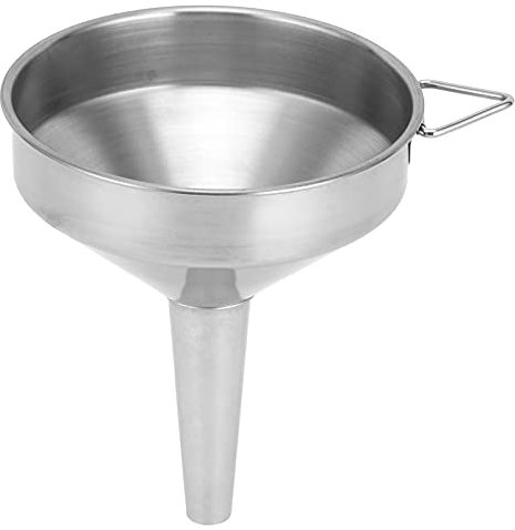 Imbuto per olio in acciaio inossidabile, imbuto per birra da cucina Imbuto in metallo addensato per il trasferimento di oli essenziali, spezie, liquidi liquidi(S)