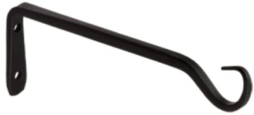 Gedotec Metall Pflanzen-Halterung | Balkon Deko BASIC aus Stahl | Blumenampel-Halter Schwarz Rustikal | Gartendeko für Hängeampeln | Pflanzen Aufbewahrung mit Schrauben