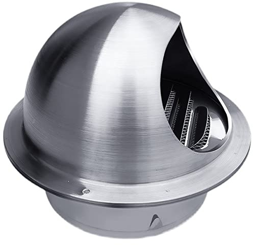 Ventilation Outlet Wall Air Ventilation Outlet Hood Calibre 3.2/7.1/9.8/11.8, Practical Air Vent Outlet Cap With Screen Mesh For Wall Ceiling, Louvered Vent For Flats Apartment ( Color : Silver ,