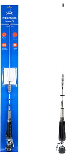 Faltbare CB PNI LED 850 Antenne, 85 cm, 26-28 MHz, 300 Watt, leuchtet während des Sendens, Typ PL-Gewinde, ohne Zubehör