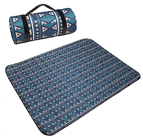 PRELGOSP XXL Picknickdecke Wasserdicht Waschbar, Outdoor Campingdecke Wärmeisoliert mit Wasserdichter Unterseite, Tragbare Groß Picknick Decke Stranddecke für Camping, Picknick, BBQ,C,300x300cm