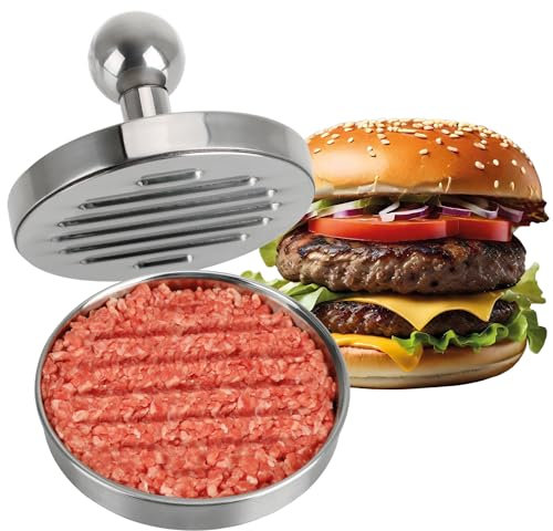 Robin Goods® Hamburger-Presse aus Edelstahl - robuster Pattie-Maker - Burgerpresse zum Herstellen von Fleischpatties - Metallpresse