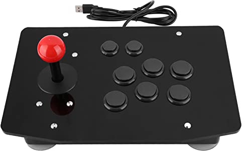 flexman Controller Arcade Rocker, Pulsanti Tipo Scheda 3D, Controller con Maniglia di Gioco a 8 Pulsanti, Joystick per Giochi Arcade Rocker, Console Arcade