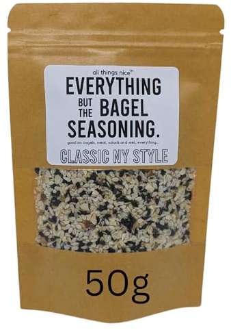 Everything But The Bagel Seasoning Mix, 50g, Made in the UK, Season Meats, Eggs and More, Mixed Spices, Classic New York Deli Style