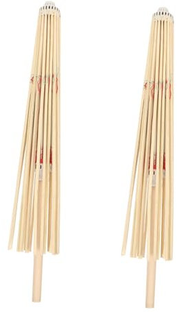 2 Stück Ölpapier-Schirmständer, Performance-Requisiten, DIY-Schirmrahmen, asiatische Seidenschirme, Regenschirm/665 (Color : As Shown, Size : 82X50cm)