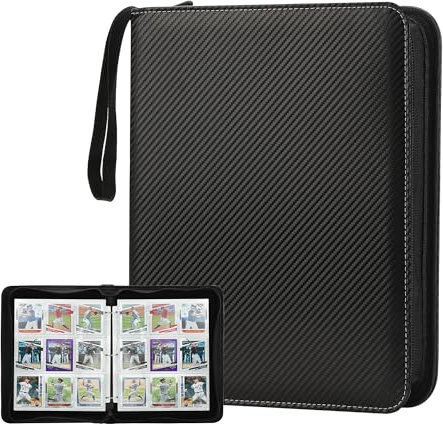 9-Pocket Trading Card Binder Holds 720 Cards PU Card Storage Album