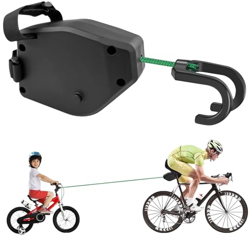 Chiluxendo Abschleppseil Fahrrad Kinder, 2.5m Fahrrad Abschleppseil, Seil für Fahrradanhänger, Fahrradziehleine, Fahrrad-Traktionsseil, Abschleppstange Fahrrad Kinder für Mountainbike(Schwarz)