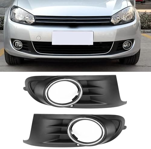 Altsbaos 2PCS Kompatibel mit VW GOLF 6 Nebelscheinwerfer Gitter 2009-2012 | Nebelscheinwerfer blende VW MK6 Nebelscheinwerfer Abdeckung GOLF 6 VI Links+Rechts 5K08536661,5K08536662-(Schwarz)