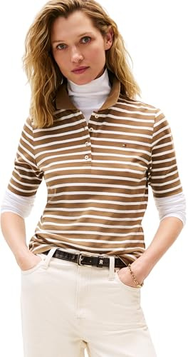 Tommy Hilfiger Damen Poloshirt Kurzarm 1985 Pique Regular Fit