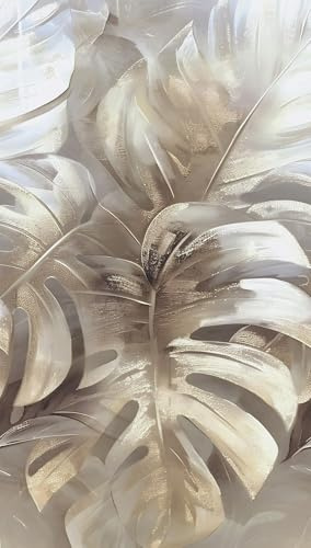 Livingwalls Papier peint feuilles de palmier – Beige – XXL 1,59 x 2,80 m | Feuilles de palmier tropicales en mur d'accent – Papier peint intissé mat, sans raccord et déposable – Pour salon et chambre