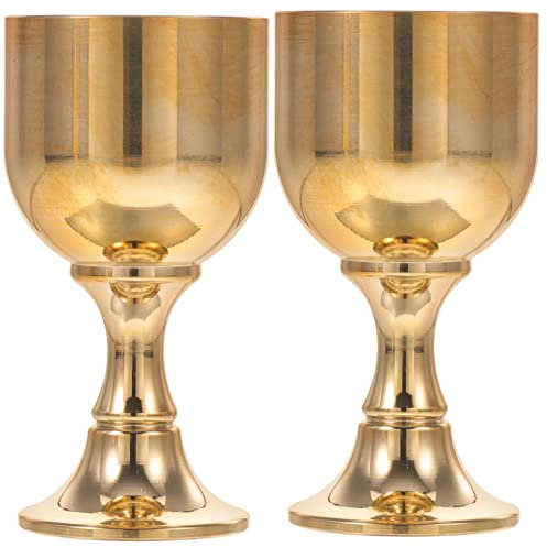 LIFKOME 2pezzi Coppa Per Liquori in Ottone Bicchiere Da Vino Delicato Per Uso Domestico Bicchiere Da Vino Retrò Cinese Accessori Per Bicchiere Cena Decorativo Per Decorazioni Scrivania