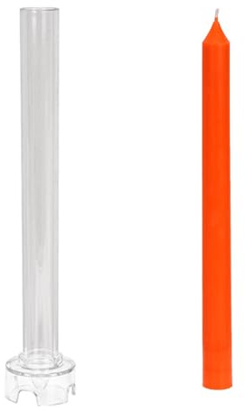 QIUMING Molde de Vela Transparente de Plástico 3D Moldes para Velas Artesanales Moldes bricolaje para velas Para la iglesia, Navidad, San Valentín, decoración del hogar (27cm, estilo 1)