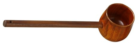 BESPORTBLE Cazo de Madera para Cocina con Mango Cucharón Resistente para Servir Té Agua y Sopa Utensilio Ligero y Duradero para Uso Hogar y Restaurante