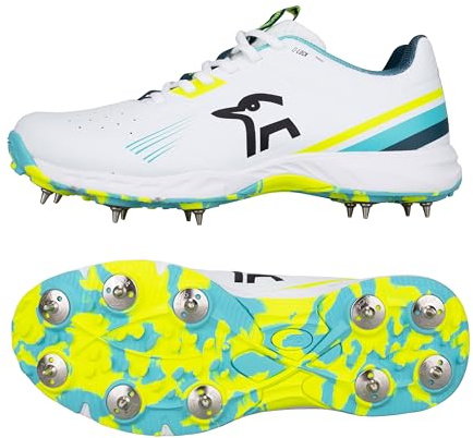 Kookaburra KC 3.0 Spike Cricketschuh, Aqua/Gelb