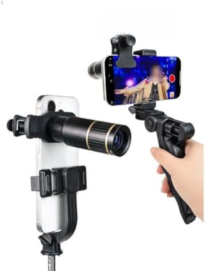 UTTASU Teleobjetivo 22x para iPhone 17 Pro Max, aumento monocular de alta definición con construcción de metal, diseño compacto y portátil para fotografía móvil, incluye clip para teléfono y H