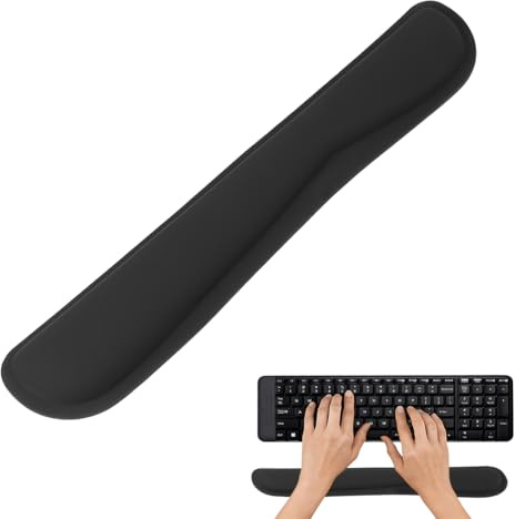 Androxeda Clavier Repose-Poignet Support, Pad De Clavier Avec Anti-Dérapant Coussin, Ergonomique Conception Pour Clavier, Soutien Doux Pour Éviter Les Douleurs Au Poignet