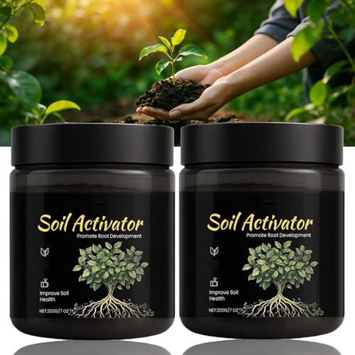 Asguare Soil Pro Activator, Soil Activator for Plants,Soilactivator for Fruit Trees,Indoor Plant Fertilizer Outdoor,Enhance Growth for Vegetables,Flowers & All Plants (2PCS)