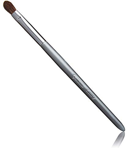 Fantasia 3301, Lidschattenpinsel aus Naturhaar Edler Makeup Pinsel in Lidfaltenpinsel aus Ziegenhaar Länge 14cm Schminkpinsel von, Silber