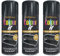 Paint Factory Matt Black Spray Paint - 3 x 400 ML, All-Purpose Aerosol for Metal & Wood