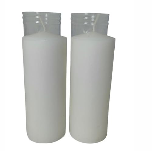 LA CASA DE LIDIA Velón Blanco | Velones Cera Grande | Porta Velas | Velas Todo Uso | 2 Und