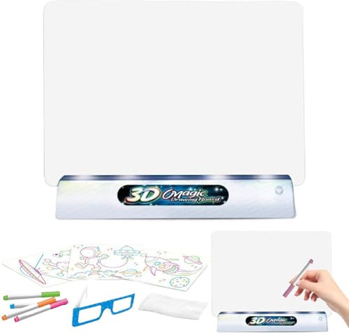 LED Zeichenblock, fluoreszierendes Zeichenbrett Spielzeug, Leuchttafel zum Malen Rechtschreiben, Nachzeichnen und Zeichnen Pad, fluoreszierende Maltafel