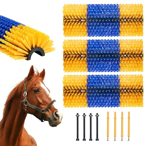 VEVOR Spazzola per Tiragraffi per Bestiame 51 x 19 cm Spazzola per Cavalli con 6 Viti, Tiragraffi per mucche per Alleviare Prurito alla Schiena, Mantenere Pulizia, per Cavalli, Forniture per Bovini