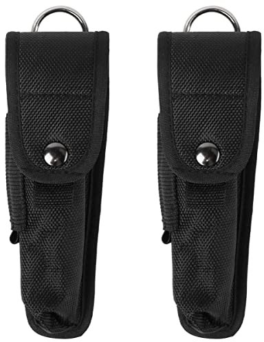 Toyvian 2pcs Nylon Flashlight Bag Portable Pouch Cover Camping Supply Flashlight Holder
