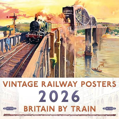 Vintage Railway Poster Art National Calendar 2026